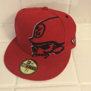 New Era Machine Militia Red fitted hat